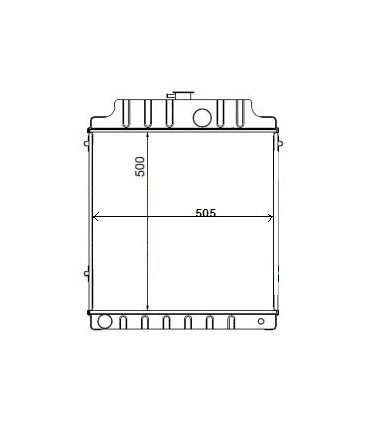 Radiatore ad acqua Massey Ferguson 365 375 390 398 390 T