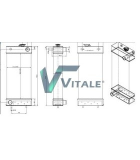 RADIATEUR EAU CATERPILLAR 305 305.5 1917544  361-7843 3617843