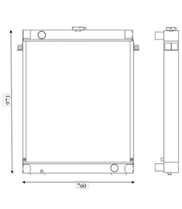 RADIATOR SUITABLE FOR  NEW HOLLAND E215