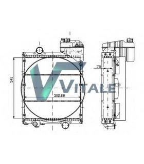 Radiateur moteur Tracteur Renault Agri: R 551 /556 / R 651 / 652 / 681