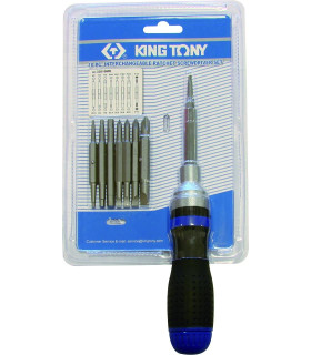 KING TONY  32810MR 955  Tournevis à cliquet avec embouts - (Jeu de 8 pièces) - 32810MR