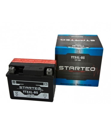 BATTERIE MOTO STARTEO ST-YTX4L-BS SANS ENTRETIEN 12V 3AH