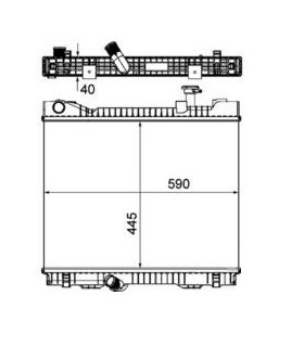 RADIATEUR EAU RENAULT NISSAN  MAXITY 2L5 21400MD41A 7485130190 21400MD41B 21400MB41A 21410MB40A 21400MB41B 21410MB40B