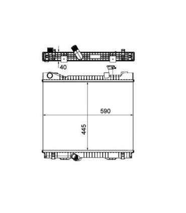 Radiatore acqua per Renault Nissan Maxity 2.5L 21400MD41A 7485130190 21400MD41B 21400MB41A 21410MB40A 21400MB41B 21410MB40B