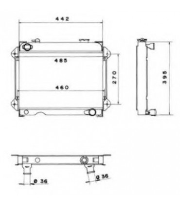RADIATEUR EAU RENAULT 7700500833 7700500834