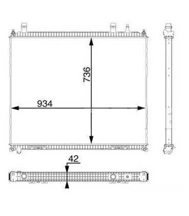  Radiateur eau pour SCANIA Série P 95-04 