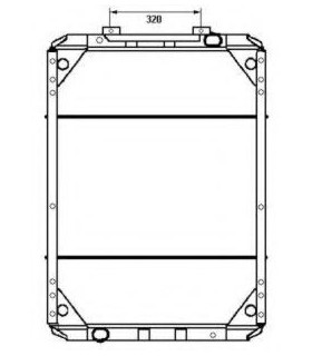 Radiateur moteur pour PEUGEOT 204