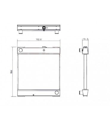RADIATEUR POUR GENERATEUR POUR SDMO J88 R66 POUR JOHN DEERE DPX 30301276108 SDM27N SD276108
