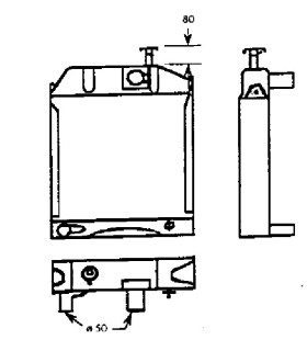 RADIATEUR EAU MASSEY FERGUSON 592 - 595 MF612675