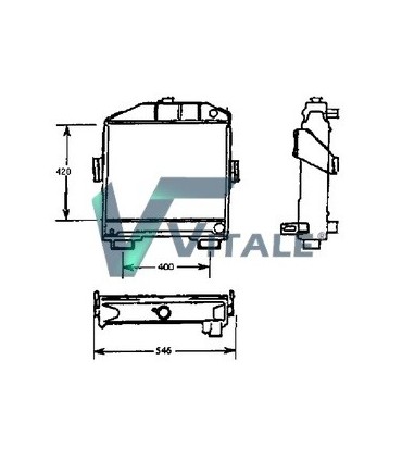  Radiateur eau pour SCANIA Série P 95-04 