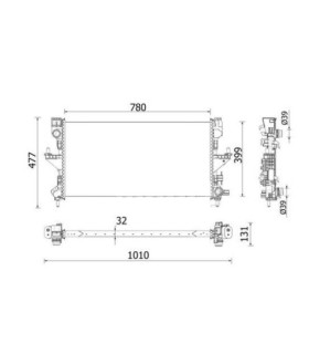RADIATOR SUITABLE FOR FIAT DUCATO 2L3 PEUGEOT BOXER 2L3 1382422080 1382422080