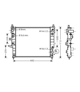 RADIATOR SUITABLE FOR MERCEDES ML230 ME732315