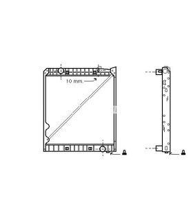 RADIATOR SUITABLE FOR MERCEDES ACTROS 1843 2543 2643 3343 4143
