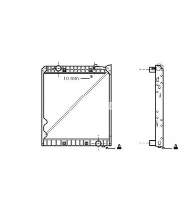 RADIATOR SUITABLE FOR MERCEDES ACTROS 1843 2543 2643 3343 4143