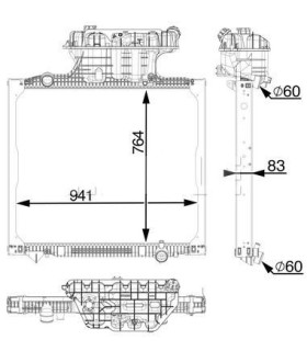  Radiateur  eau pour DAF CF 85