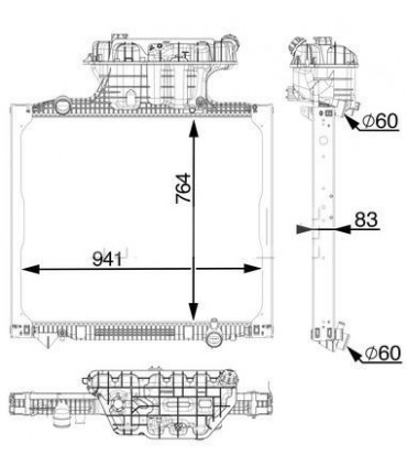 RADIATEUR EAU POIDS LOURDS MAN TGA 