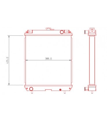 RADIATOR SUITABLE FOR KUBOTA LOMBARDINI  8781219901501 87812-199-01501