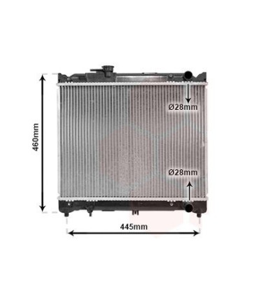 Radiateur moteur Tracteur Renault Agri: R 551 /556 / R 651 / 652 / 681