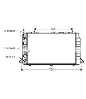 RADIATEUR EAU AUDI 8AO121251 8A0121251