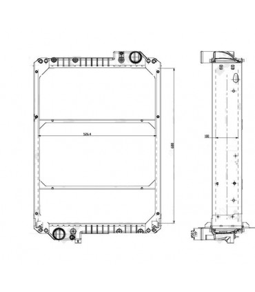 Radiatore ad acqua Massey Ferguson 6495 7485 7490 7495 MN42213291052 4271433M2 3785214M2