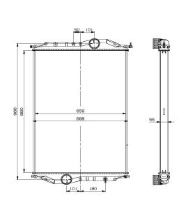 RADIATEUR EAU NEOPLAN 032106130 032106140 11008992 155297511 1605203
