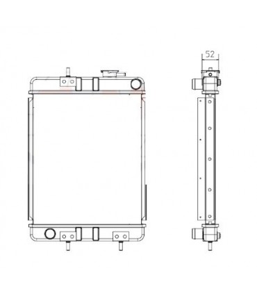  Radiateur eau pour SCANIA Série P 95-04 