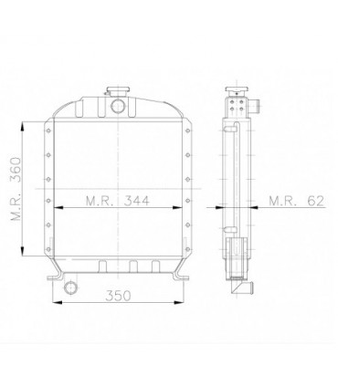 RADIATOR SUITABLE FOR FIAT AGRI NEW HOLLAND 585465