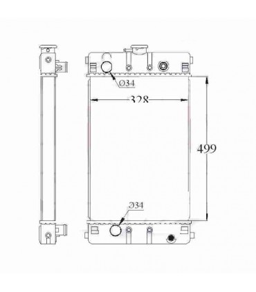  Radiateur eau pour SCANIA Série P 95-04 