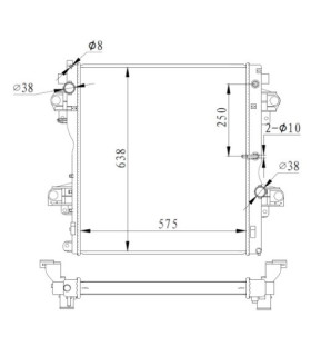 RADIATEUR EAU TOYOTA LAND CRUISER 3L 2010 1640020290 1640030300