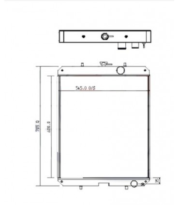 RADIATOR SUITABLE FOR KUBOTA KX80- 3 ALPHA 3
