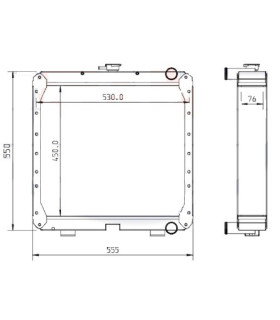 RADIATEUR EAU GENERATEUR KUBOTA IVECO MN422133-88122F MN4221125471 8049316