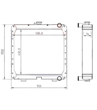 RADIATEUR EAU GENERATEUR KUBOTA IVECO MN422133-88122F MN4221125471 8049316