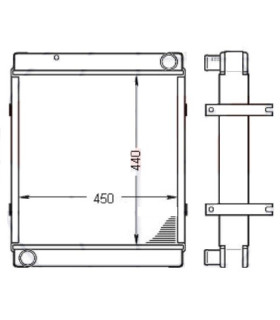 Radiatore dell'acqua per JCB serie 408 410 412 415 420 425 serie 2