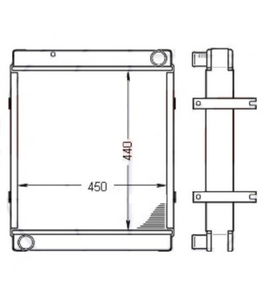 Radiatore dell'acqua per JCB serie 408 410 412 415 420 425 serie 2