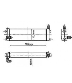 Radiateur eau pour Tracteur Renault Agri: R 551 /556 / R 651 / 652 / 681