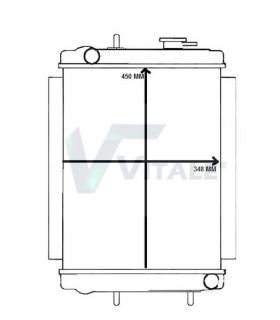 Radiatore acqua THWAITES 1T per motore Yanmar 3TNV76