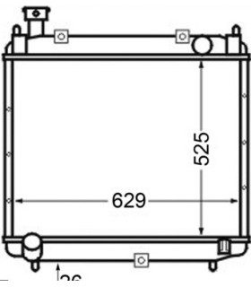 RADIATEUR EAU TOYOTA 164005B320 164005B321