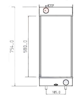 RADIATOR FOR  CATERPILLAR E307 E307D MOTEUR MITSUBISHI