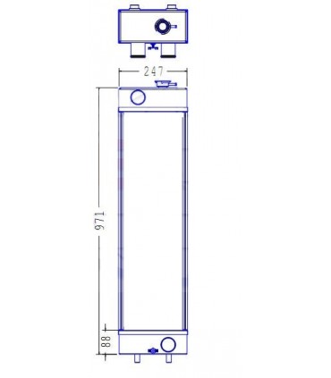 Radiatore ad acqua Komatsu serie PC138 8
