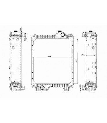  Radiateur eau pour SCANIA Série P 95-04 
