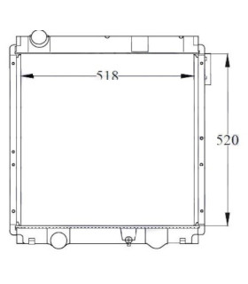 RADIATOR FOR  MITSUBISHI CANTER 3.9 TD 75 CRC FUSO  4221332950