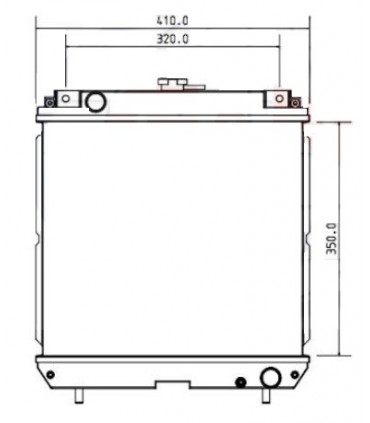 Radiatore motore per Massey Ferguson 1528 1531