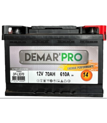 70H 12V 610A DEMAR'PRO VITALE BATTERIA PERPIGNAN €59 IVA esclusa 2 anni di garanzia