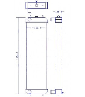 RADIATOR FOR HITACHI ZAXIS 240 250 270 290 ZX280 4650355 Y233100001