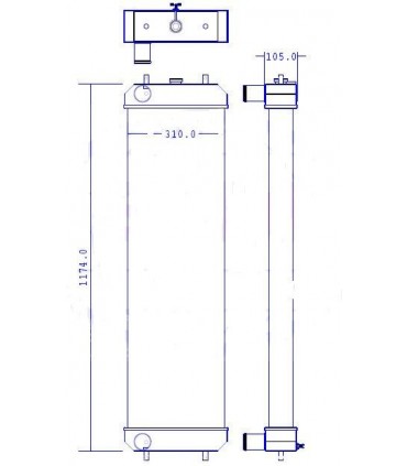 RADIATEUR POUR HITACHI ZAXIS 240-3 250-3 270-3 290-3 ZX280 4650355 Y233100001