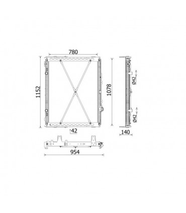 RADIATEUR EAU POUR DAF CF460 2131854