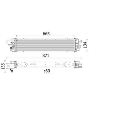 INTERCOOLER FOR  RENAULT TRAFIC III 144614882R
