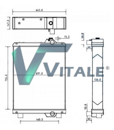 RADIATEUR EAU POUR NEW HOLLAND CASE IH 84249173 87385213 87565398 87754143 87565398 MN422134-3230N