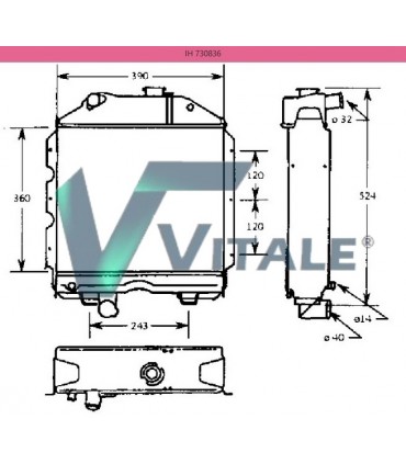 RADIADOR DE AGUA PARA CASE IH 3131364R91 501401.05 50340105 787140R91 787140R92