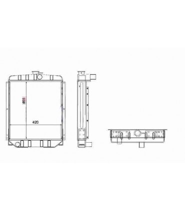 Radiatore dell'acqua per trattore New Holland Someca 411R